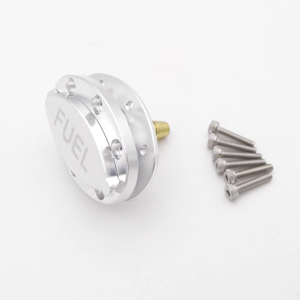 Spielzeugzubehör Aluminium-Kraftstofffüllfüller Fual Pickup Nippel Kraftstoffdüse Tankdeckel Deckel Kompatibel mit RC Gasline Nitro Boot Marine Flugzeug