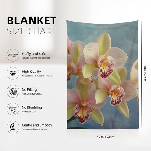 Couverture flanelle 280g orchidées plaid de lit isolant haute densité - 7