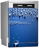 MEGADECOR Dekorativer Vinyl-Aufkleber für Geschirrspüler, Standardmaße: 67 cm x 76 cm, abstrakter Hintergrund für Wassertropfen