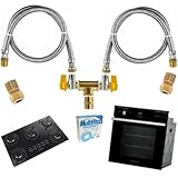 Kit Duplo Para Instalação Gás Encanado Forno Cooktop Tamanho: 80cm