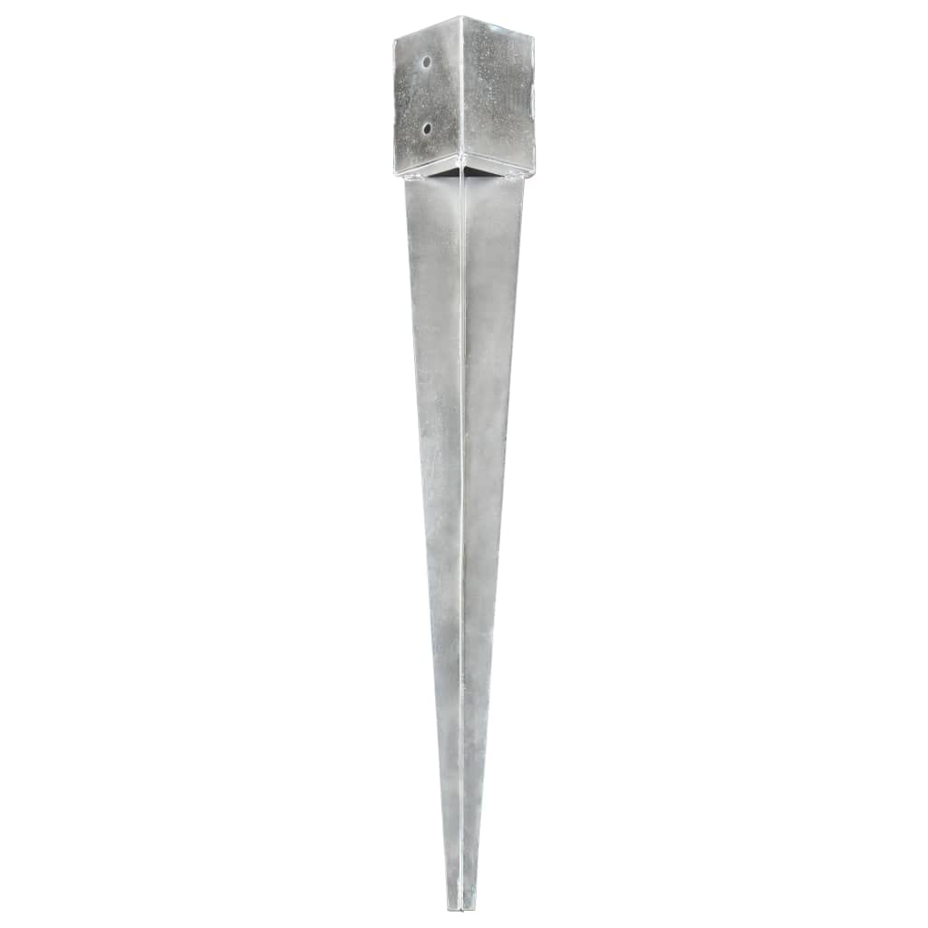 12 anclajes de suelo de 10 x 10 x 91 cm de acero galvanizado, para valla de jardín, arco de rosas y postes