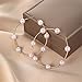 coadipress Pearl Hoop Earrings Fashion Elegant Gold Plated Large Lightweight Artificial Pearl Earrings Drop Dangle Earrings Wedding Jewelry Gifts (White Pearl Hoop)