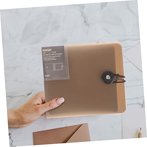 Abaodam 2Pcs Folhas saco de CD fichário do livro dvd bolsa de armazenamento de disco carteira femini