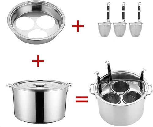 Ensemble d'inserts pour cuiseurs à pâtes en acier inoxydable durable - 6
