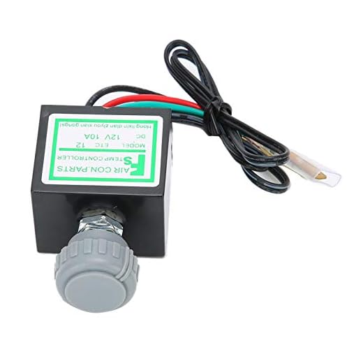 KIMISS 10A Interruptor de Termostato Eletrônico para Controle de Temperatura AutoAcessório (12V) + Interruptor de Termostato de Ar Condicionado Termostato, Temperatura