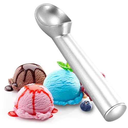 Ice Cream Scoop, Aluminum Ice Cream Scooper,18cm/7.1Inch Non-Stick ice Cream Scoop with Antifreeze Handle for Hard ice Cream, Fruit Puree, and Potato mash