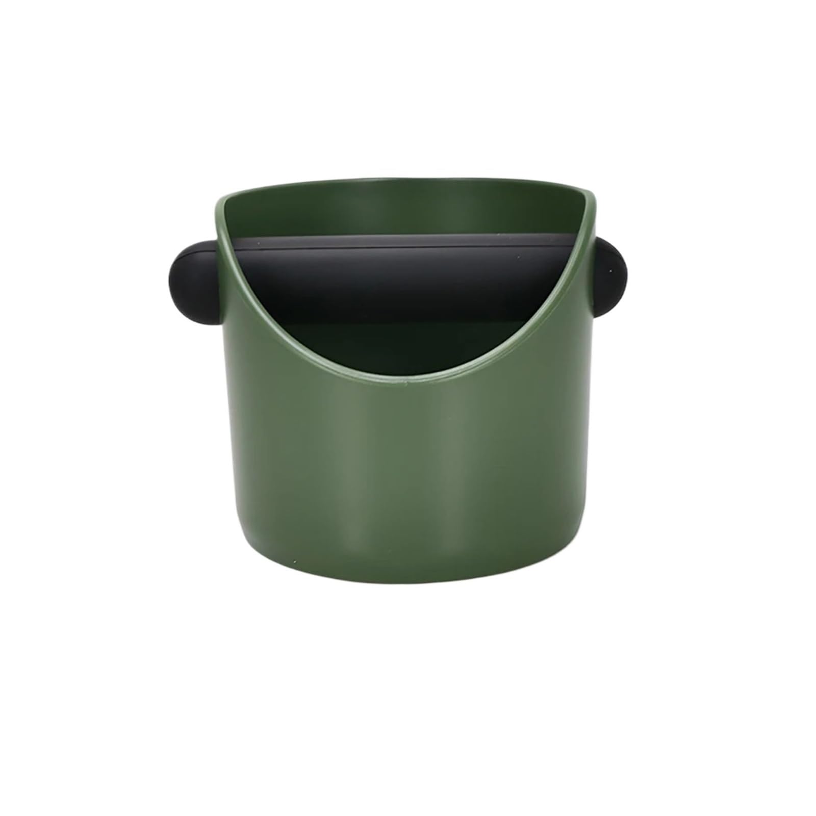 Knock box verde oscuro de 450ml para posos de café con base antideslizante