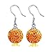 Multi-Color Ball Crystal Hook Earrings For Women, Trendy Earrings, Fashion Jewelry, New For Arrival