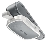JOYROOM 2026 Brillenhalter für Auto Sonnenblende - Geschenke für Männer Frauen, Magnetischer Leder Sonnenbrillenhalter Auto, Universal Auto Visier Zubehör Kompatibel mit Allen Brillen (Grau)