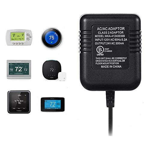 24V Thermostat Transformer,AC 24V C-Wire Power Supply Adapter for Honeywell Smart WiFi Thermostat,Nest