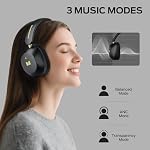 Monster Persona 6th ANC Active Noise Cancelling Headphones, Bluetooth Headphones Over Ear with 3 EQ Modes, HiFi Stereo Audio, 60H Playtime, Bluetooth 6.0, Wireless Headphones for Work Travel, Black