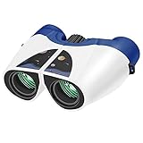 🎁【TAMAÑO PEQUEÑO, VISUALIZACIÓN GRANDE】: BRGOOD Binoculares para niños pesan solo 200 g, la lente tiene un aumento de 10x, un diámetro de lente de objetivo de 22 mm y un gran campo de visión de 110 m / 1000 m. También puede ver un amplio campo de visión de 328 pies a 3280 pies de diámetro, lo cual es muy adecuado para el uso diario y la mayoría de los entornos al aire libre. Binoculares de bolsillo es ideal para viajar y otras actividades al aire libre, fáciles de llevar.