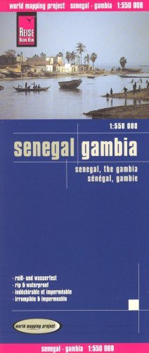 Senegal & Gambia 1:550,000 Travel Map, waterproof, GPS-compatible REISE