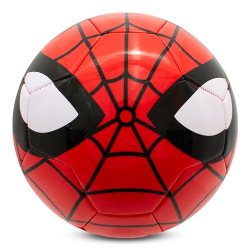 Hy-Pro Offiziell lizenzierter Spiderman-Fußball Große 5 - im Marvel Design mit Spider-Man-Augen-Grafik - Trainingsball fur Outdoor-Spiele & Training - Fußball Geschenke fur Superhelden-Fans