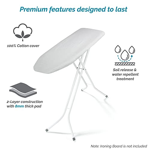 Polder IBC-9454-82 Replacement Ironing Board Pad and Cover for Standard 54" x 15-17" Boards, Moderate Use, Natural