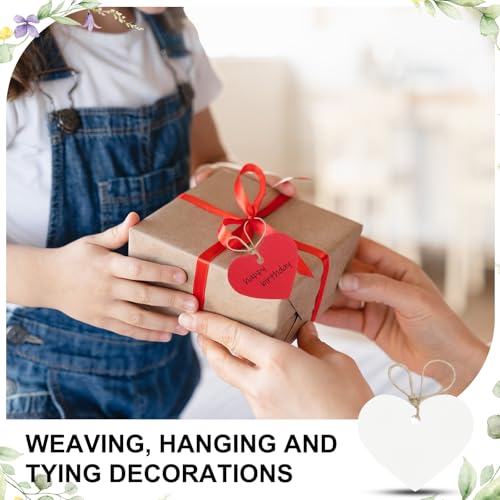 Etiquetas de papel blancas para manualidades DIY y recuerdos de fiesta de cumpleaños 4