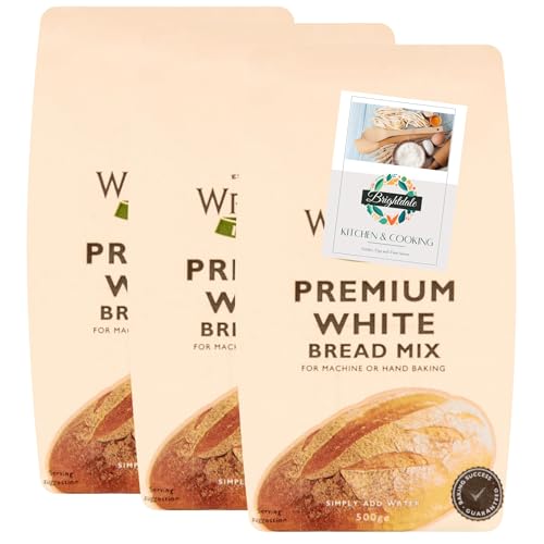 Bread Mix Bundle with Wrights Premium White Bread Mix 500g 3 Pack + Brightdale Kitchen Booklet