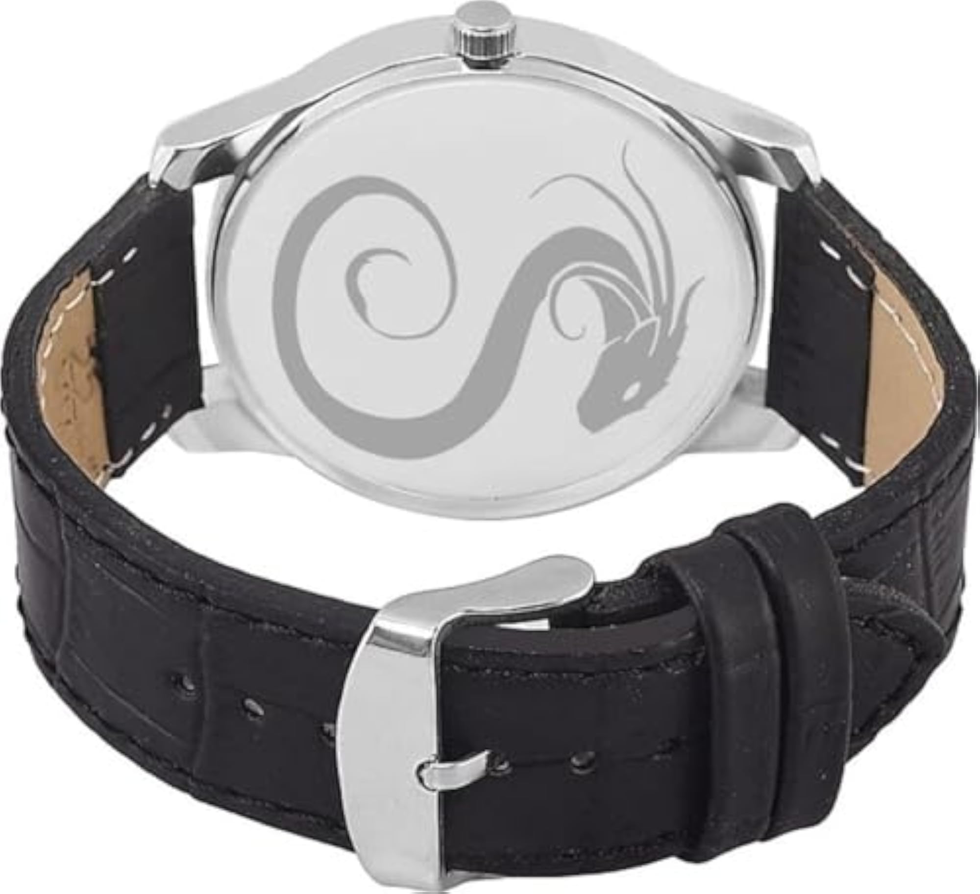 Boys Analog Watch, Stylish Minimal Design, Black