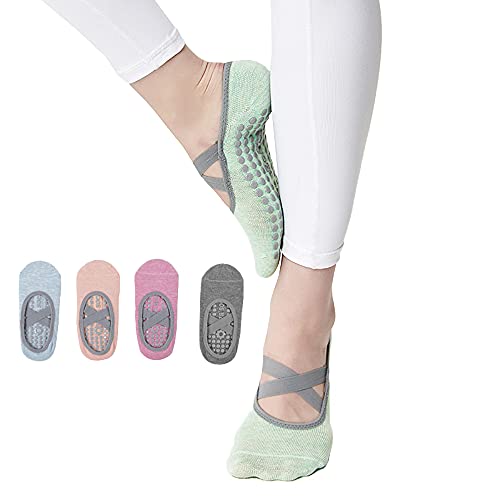 Yoga Socks For Women,Non Slip Socks,Slipper Socks,Dance Socks For Yoga,Pilates,Ballet,Dance,Sport 1 Pair (Black) #TOP5