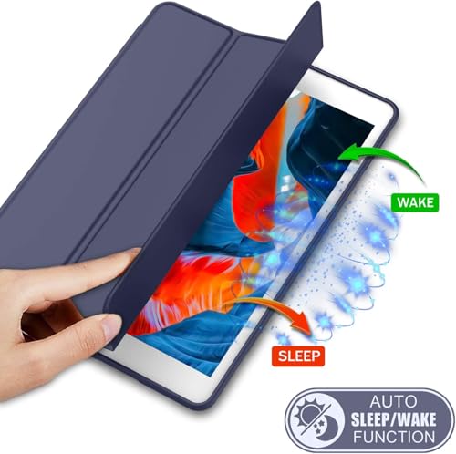 Image of Tablet Case Cover for Apple iPad A16 11 inch (11th Gen) 2025 [Auto Sleep /Wake Cover] [Pencil Holder] [Trifold Stand] - Blue