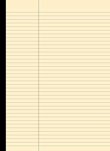 Legal Evidence: College Ruled Notebook, Writing Pad for Legal (Law) Attorney, Junior (Jr.) & Senior (Snr.), Approx 8.5" x 11.75" (8.5" x 11 3/4"), Quality 80gsm Cream Paper - 50 Sheets / 100 Pages