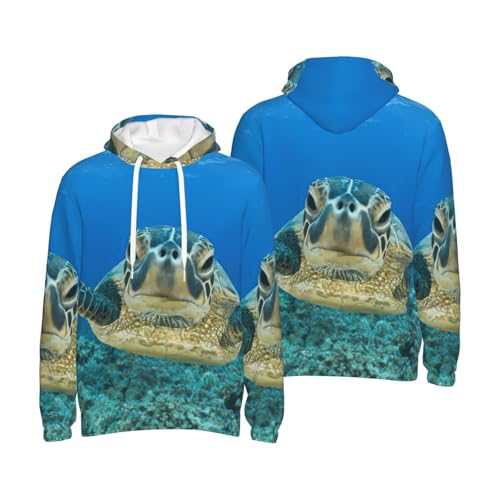 Sweat à capuche imprimé pour homme manches longues et cordon - 7
