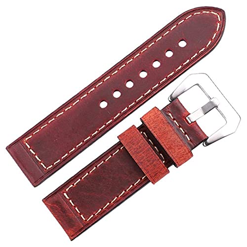 Sangle de montre en cuir véritable bracelet fait main 22mm 24mm