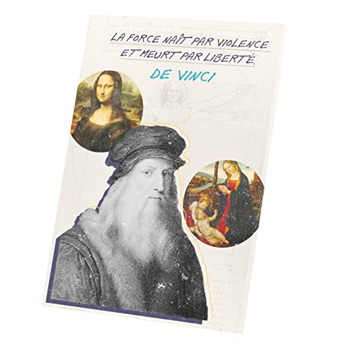 Tableau Décoratif Toile Imprimée de Vinci Citation Inspirante 60x85cm