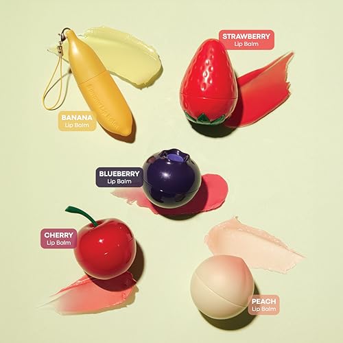 Image of TONYMOLY Mini Fruit Lip Balm Set with Sheer Tint, Shea Butter and Vitamin E