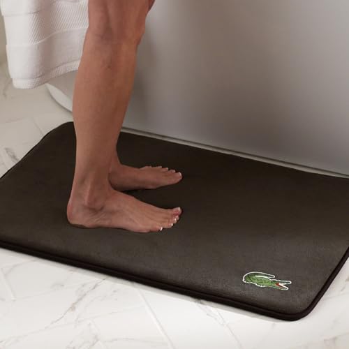 Lacoste Memory Foam Fleece Fabric Bath Rug 19"x30" – Cliff