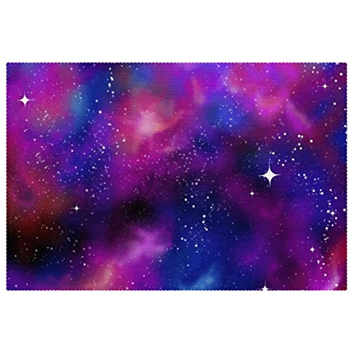 Set de table galaxie résistant chaleur lot 6 tapis table cuisine - 2