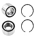 Front & Rear Wheel Bearings w/Ring Clip for Polaris Sportsman 400/450/500/570/600/700 2002-2021 Models (OEM 3514634 3514635) - 40x74x40mm & 35x64x37mm