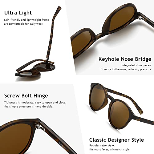 Image of SUNGAIT Classic Round Polarized Sunglasses Retro Vintage Style UV400