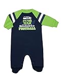 NFL Seattle Seahawks Team Sleep And Play Footies, blue/green Seattle Seahawks, 3-6 Months (138731160SEA06M-419)