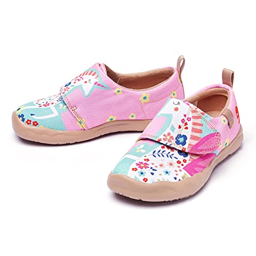 Uin Kid's Casual Slip-On Canvas Loafers Boys Girls Shoes Fashion Sneakers Funny Painted Travel Shoes Fantasy Unicorn (11C) #TOP3