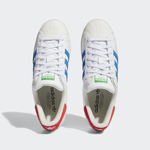 adidas SUPERSTAR SHOES Men ID7964 (Footwear White/Blu), Size 123