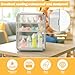 XANGNIER Baby Bottle Organizer,Clear Baby Bottle Storage Organizer for Countertop and Cabinet,with Drying Rack and Hook,Space-Saving,Multifunctional Station Organizers Accessories