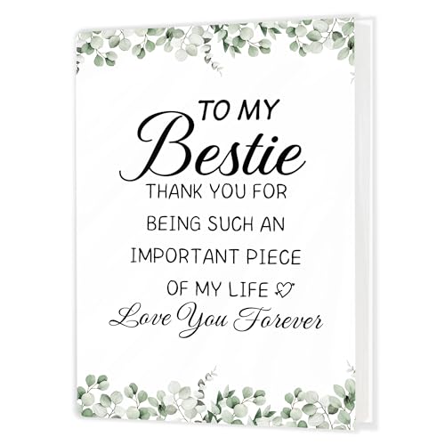 Cabana Bro Bestie Gifts Photo Album Holds 36 4x6 Photos, Friendship Gifts for Women, to My Bestie Small Photo Album Memory Keepsake Gift for Family Graduation Travel Vacation