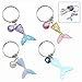 Produktbild LHKJ 4 Stück Meerjungfrau Schlüsselanhänger,Meerjungfrau Schwanz Charme für Rucksack Auto Schlüsselanhänger