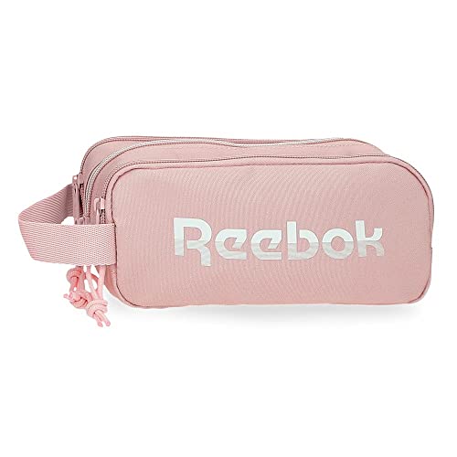Reebok Glen Pencil Case, 3 Compartments, Pink, 22 x 10 x 9 cm, Polyester