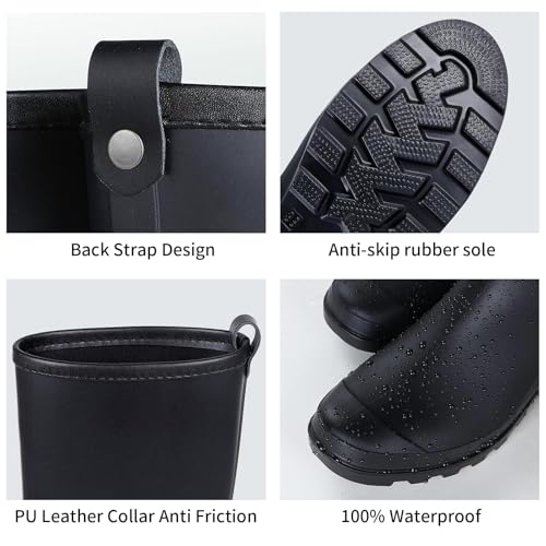Image of Asgard Women's Mid Calf Rain Boots Waterproof Garden Shoes Slip on Rubber Boots