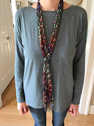 Scarf Ladder Yarn Lariat Necklace Multi Gem Belt #TOP2