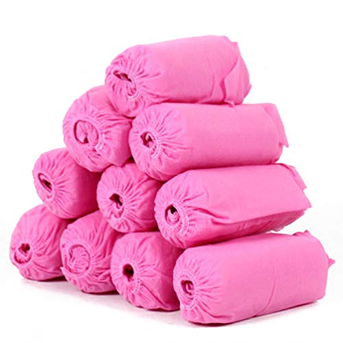 Balacoo 100Pcs Zapatos Desechables Cubre Tela No Tejida Banda Elástica Transpirable a Prueba de Polvo Antideslizante Cubre Zapatos Cover