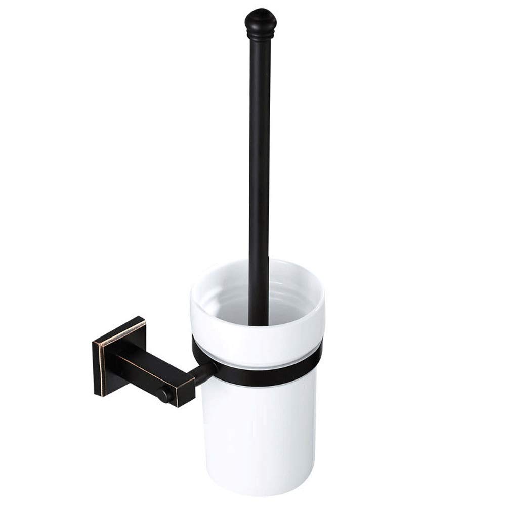 Support de brosse toilette plastique autoportant et compact