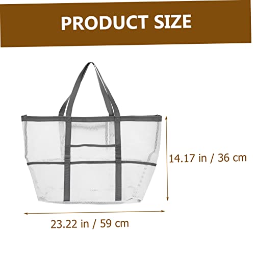Portable Mesh Shower Tote Bag for Beach Durable Organizer for Bath and Travel Supplies Lightweight Design with Handle for Easy Carrying for Outdoor Use2