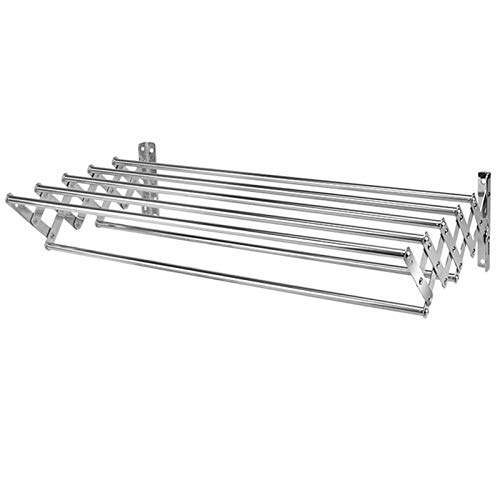 Séchoir à linge mural pour balcon et salle de bain avec support serviette pliable