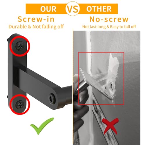 Black Towel Bar, 24 Inch Towel Rack for Bathroom Wall Mounted, Heavy Duty Hand Towel Holder, Space-Saving Bathroom Towel Rack Rod, Single Bar Matte Black — view 6