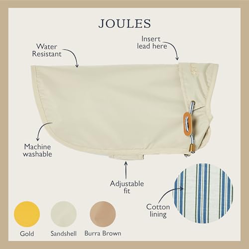 Rosewood x Joules Sandshell Raincoat for Dogs Medium, Washable, Lightweight, Water-Resistant Dog Coat for Medium Dogs - Image 3