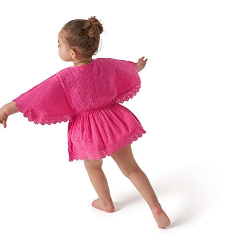 Gerber Baby and Toddler Girls Swim Cover Up, White, 0-3 Months - image 4