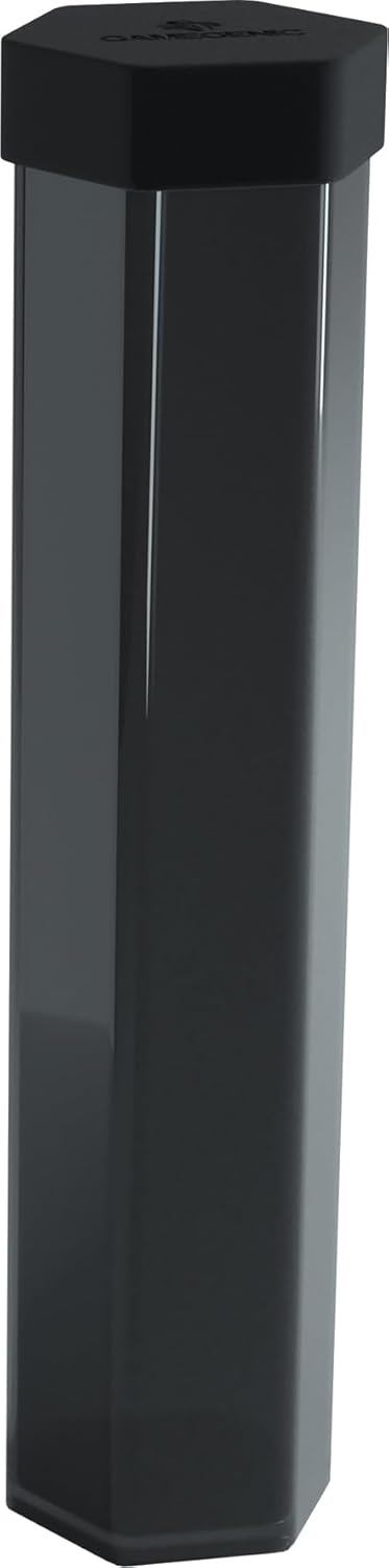 Gamegenic Playmat Tube | Secure Game Mat Storage | Organizes and Protects Standard-Sized and Extra Large Playmats | Unique Hexagonal Shape | Semi-Transparent Black Color | Made